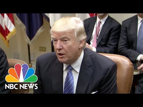 President Donald Trump Begins First Week By Assembly With Prime Industry Leaders | NBC Files
